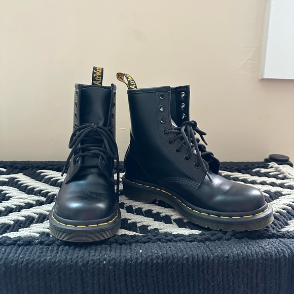 Dr. Marten Leather Combat Boots - Picture 3 of 5